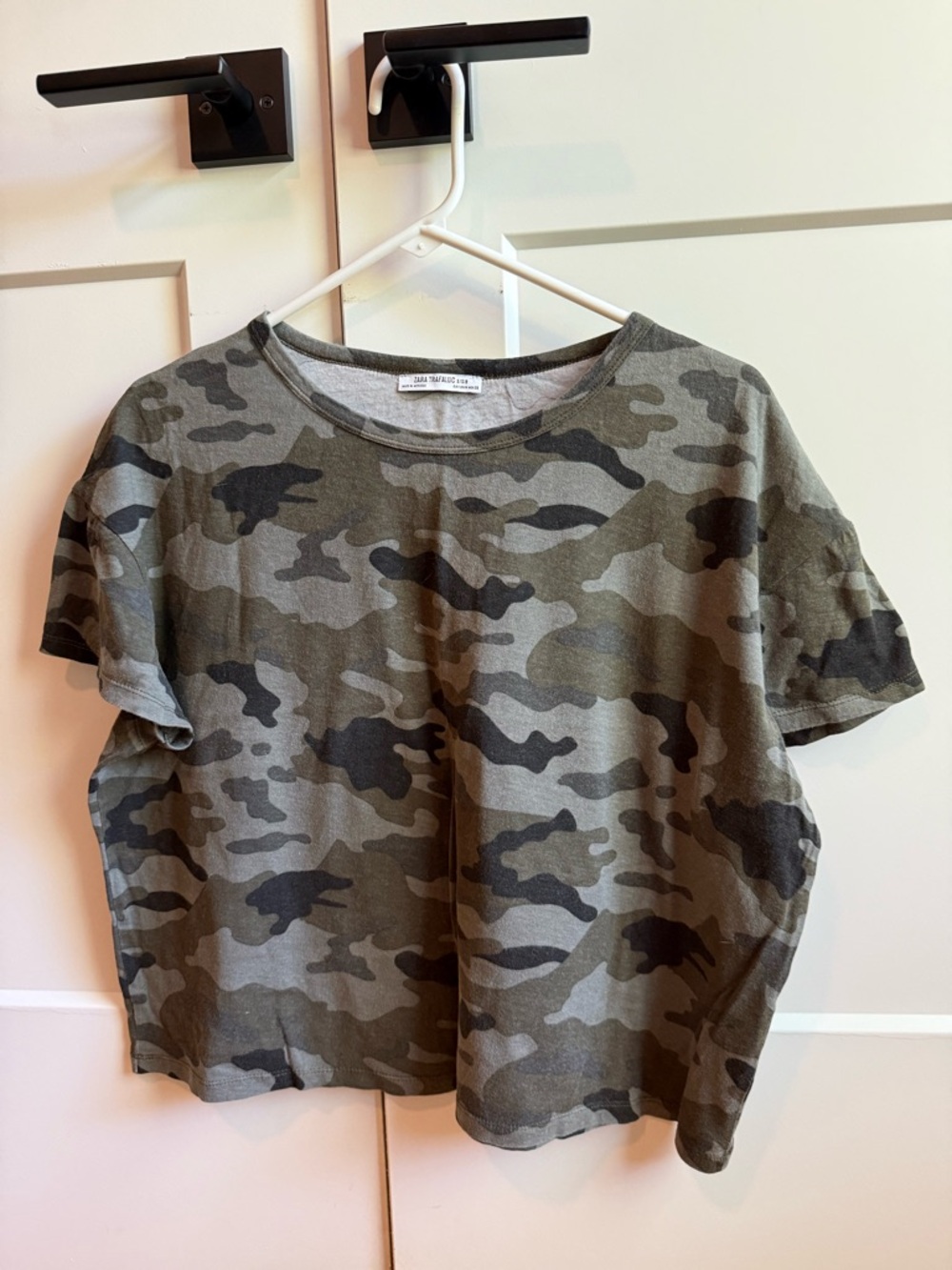 Zara Olive Green Camo Crop Top